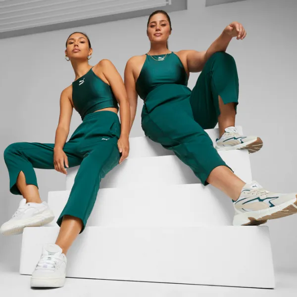 Pantaloni sportivi pentru femei Puma T7 High Waist Pants XL/ Malachite photo 3 Pantaloni sportivi pentru femei Puma T7 High Waist Pants XL/ Malachite photo 3