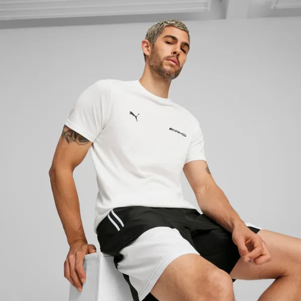 Tricou pentru bărbați Puma Amg Graphic Tee 100% bumbac/ White photo 3