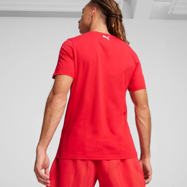 Футболка для мужчин Puma Ferrari Race Big Shield Tee Tonal 100% хлопок/ Красный photo 4