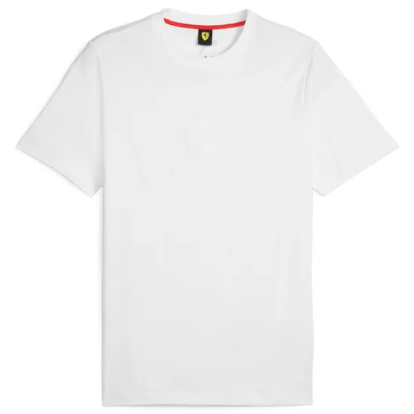 Tricou pentru bărbați Puma Ferrari Race Big Shield Tee Tonal 100% bumbac/ White photo 5