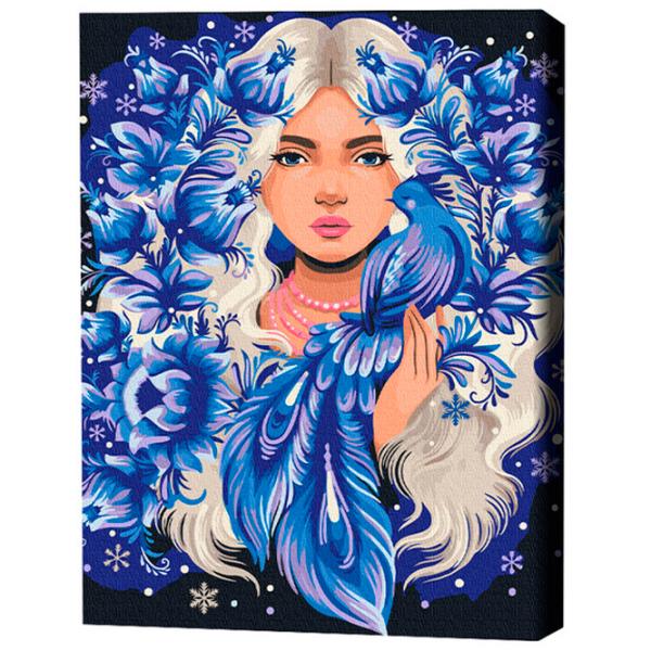 Картина по номерам BrushMe Она – Зима 50 x 40 см/ Вертикальная photo 3