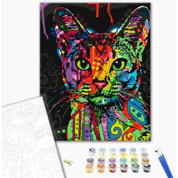 Картина по номерам BrushMe Абисинская кошка 50 x 40 см/ Вертикальная photo 2