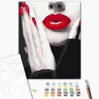 Картина по номерам BrushMe Еффектный красный 40 x 30 cm/ Вертикальная photo 2