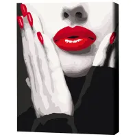 Картина по номерам BrushMe Еффектный красный 40 x 30 cm/ Вертикальная photo 3