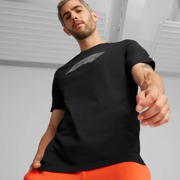 Tricou pentru bărbați Puma F1 Logo Graphic Tee 100% bumbac/ Black photo 3