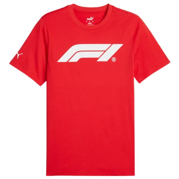 Tricou pentru bărbați Puma F1 Ess Logo Tee 100% bumbac / Red photo 5