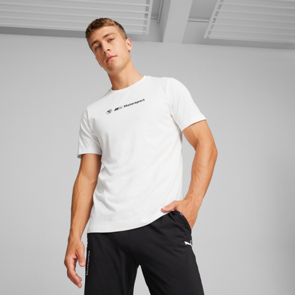 Футболка для мужчин Puma Bmw Mms (Logo) Graphic Tee 100% хлопок/ Белый photo 3