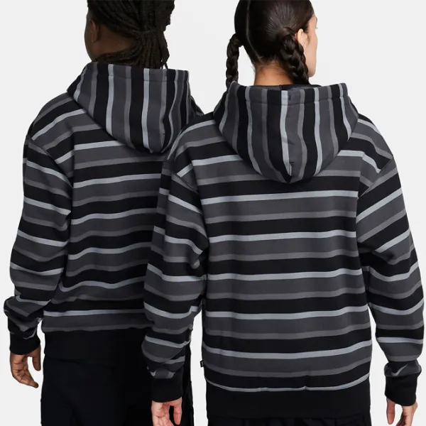 Hanorac pentru bărbați Nike Sb Flc Fz Stripes Drept/ Gray photo 3