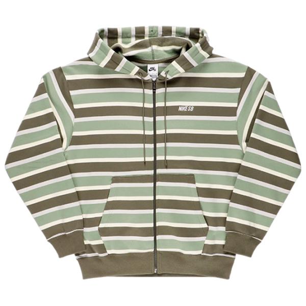 Hanorac pentru bărbați Nike Sb Flc Fz Stripes Drept/ Green photo 4