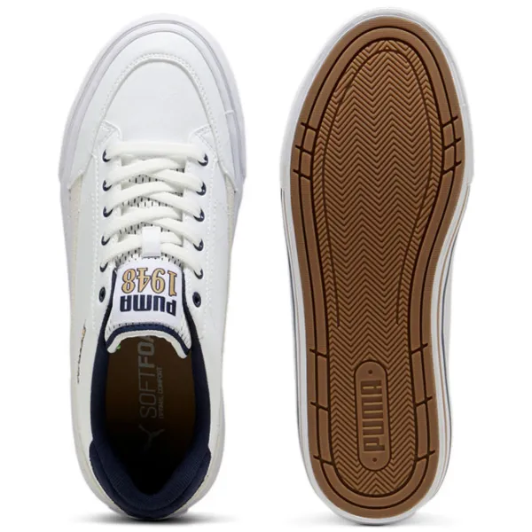 Ghete pentru bărbați Puma Court Classic Vulc Retro Club 40 / White photo 4