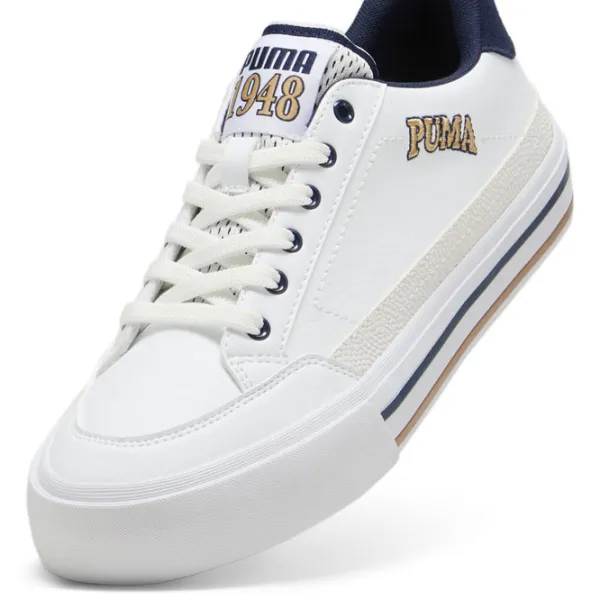 Ghete pentru bărbați Puma Court Classic Vulc Retro Club 40 / White photo 5