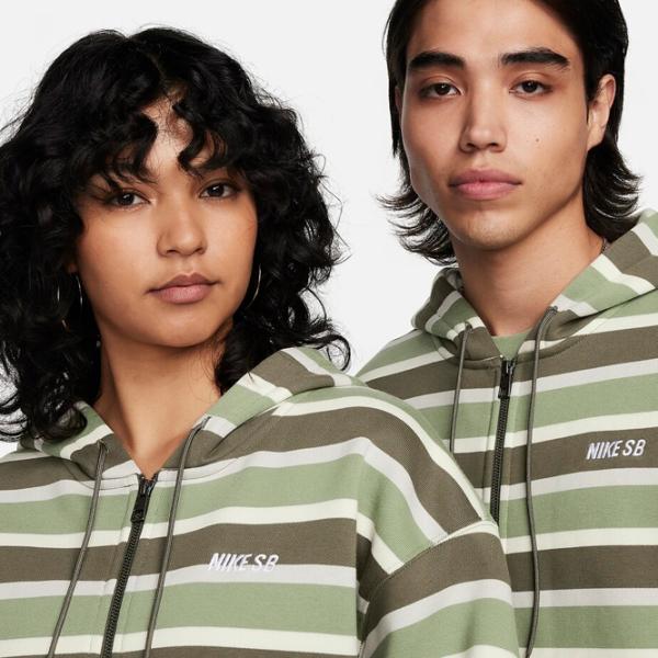 Hanorac pentru bărbați Nike Sb Flc Fz Stripes Drept/ Green photo 5