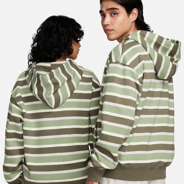 Hanorac pentru bărbați Nike Sb Flc Fz Stripes Drept/ Green photo 3