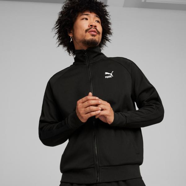 Hanorac pentru bărbați Puma T7 Track Jacket Dk Drept/ Black photo 3