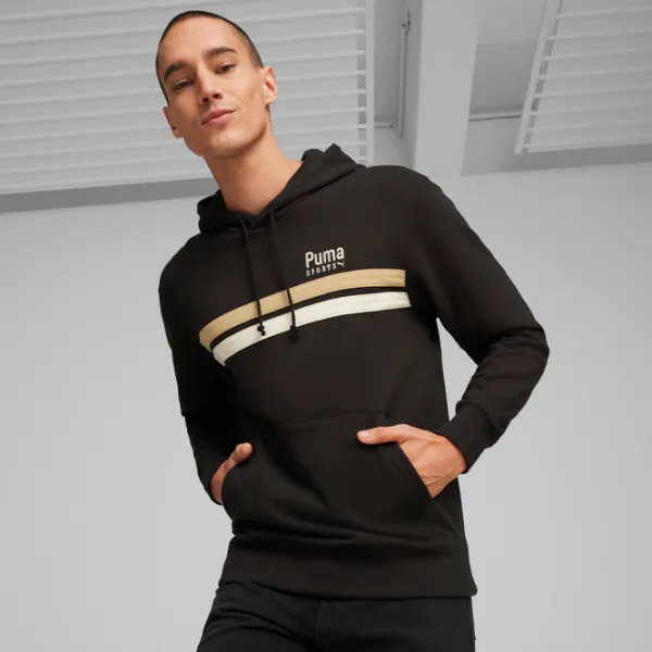Hanorac pentru bărbați Puma Team Hoodie Tr Drept/ Black photo 3