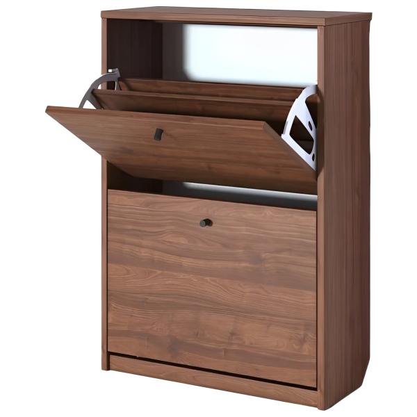 Обувной шкаф Fabrik Home 2 двери 600 88см x 60см x 26см/ Орех каменный/ Орех каменный photo 3 Обувной шкаф Fabrik Home 2 двери 600 88см x 60см x 26см/ Орех каменный/ Орех каменный photo 3
