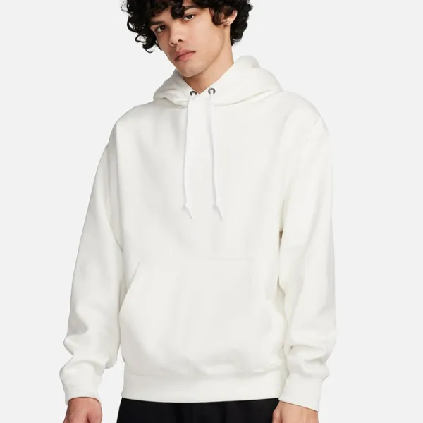 Hanorac pentru bărbați Nike Solo Swoosh Fleece Po Drept/ White photo 2