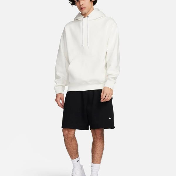 Hanorac pentru bărbați Nike Solo Swoosh Fleece Po Drept/ White photo 5