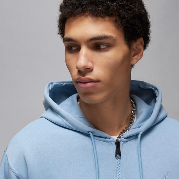 Hanorac pentru bărbați Nike Jordan Essentials Full-Zip Fleece Hoodie Drept/ Blue photo 5 Hanorac pentru bărbați Nike Jordan Essentials Full-Zip Fleece Hoodie Drept/ Blue photo 5
