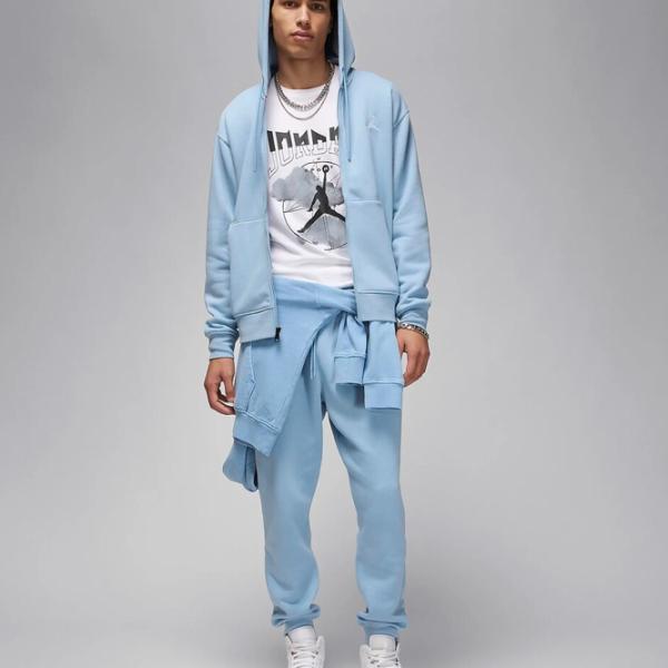 Hanorac pentru bărbați Nike Jordan Essentials Full-Zip Fleece Hoodie Drept/ Blue photo 4 Hanorac pentru bărbați Nike Jordan Essentials Full-Zip Fleece Hoodie Drept/ Blue photo 4