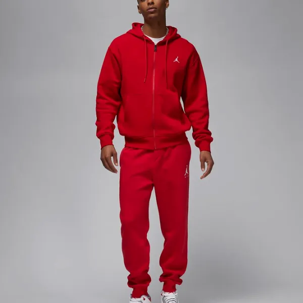 Hanorac pentru bărbați Nike Jordan Essentials Full-Zip Fleece Hoodie Drept/ Red photo 4