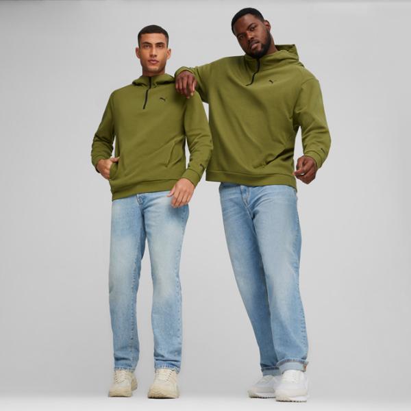 Hanorac pentru bărbați Puma Rad|Cal Half-Zip Dk Drept/ Green photo 3