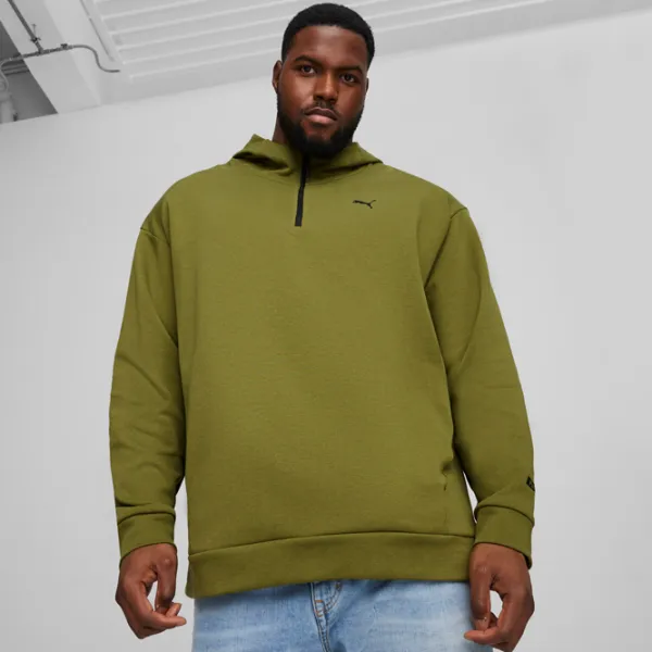 Hanorac pentru bărbați Puma Rad|Cal Half-Zip Dk Drept/ Green photo 4