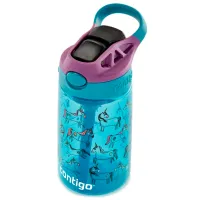 Sticluță cu pai Contigo Junip Unicorns 420 ml 12 luni/ Silicon/ Blue photo 2