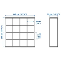 Стеллаж Ikea Kallax 147см x 147см x 39см cm/ LPAL/ White photo 2