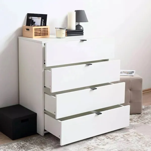 Comodă Fabrik Home Hardy 4 87 x 80 x 47/ MDF/ White Gloss photo 3 Comodă Fabrik Home Hardy 4 87 x 80 x 47/ MDF/ White Gloss photo 3