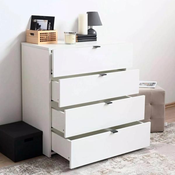 Comodă Fabrik Home Hardy 4 87 x 80 x 47/ MDF/ White Gloss photo 3 Comodă Fabrik Home Hardy 4 87 x 80 x 47/ MDF/ White Gloss photo 3