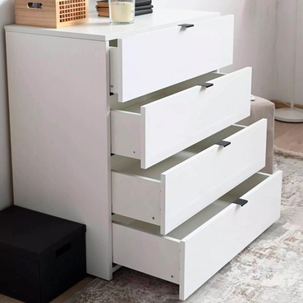 Comodă Fabrik Home Hardy 4 87 x 80 x 47/ MDF/ White Gloss photo 4 Comodă Fabrik Home Hardy 4 87 x 80 x 47/ MDF/ White Gloss photo 4