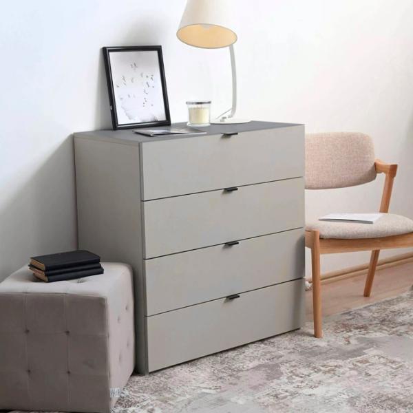Comodă Fabrik Home Hardy 4 87 x 80 x 47/ MDF/ Light grey matte photo 2 Comodă Fabrik Home Hardy 4 87 x 80 x 47/ MDF/ Light grey matte photo 2