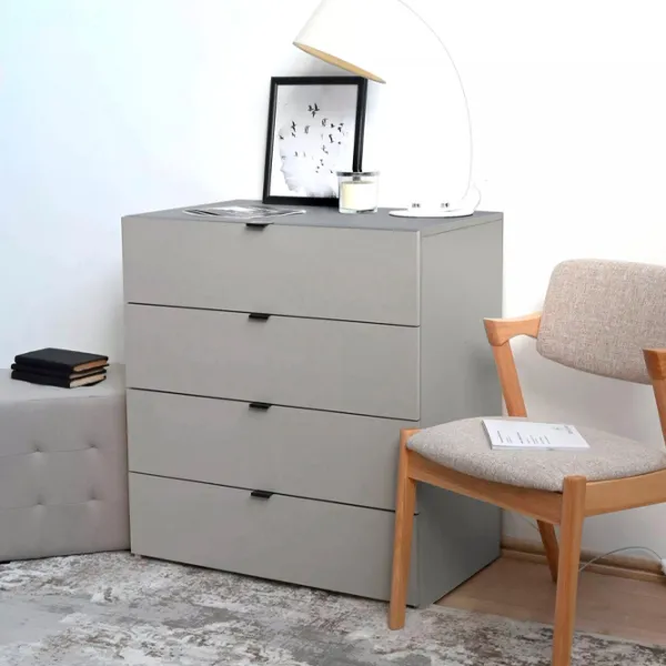 Comodă Fabrik Home Hardy 4 87 x 80 x 47/ MDF/ Light grey matte photo 3 Comodă Fabrik Home Hardy 4 87 x 80 x 47/ MDF/ Light grey matte photo 3