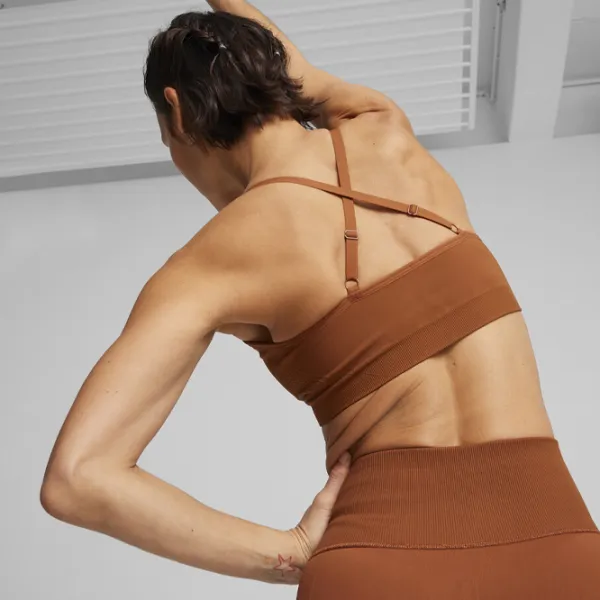 Bustieră pentru femei Puma Move Myfit Brown photo 4