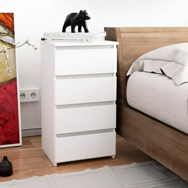 Comodă Akord CL4 74 x 40 x 35/ LPAL/ Alb photo 3