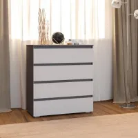 Comodă Yasen Richi 90 x 80 x 44.3/ LPAL/ Alb photo 2