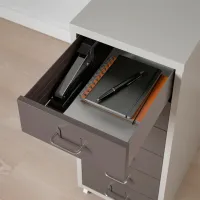 Comodă Ikea Helmer 69 x 28 x 44/ Oțel/ Gri închis photo 3