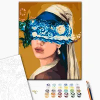 Картина по номерам BrushMe Взгляд в звездную ночь 50 x 40 см/ Вертикальная photo 2