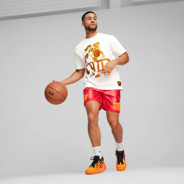 Tricou pentru bărbați Puma Hoops X Cheetos Tee 100% bumbac/ White photo 6