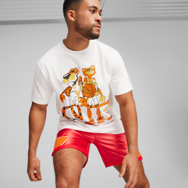 Tricou pentru bărbați Puma Hoops X Cheetos Tee 100% bumbac/ White photo 3 Tricou pentru bărbați Puma Hoops X Cheetos Tee 100% bumbac/ White photo 3