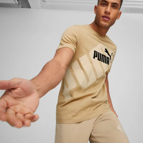 Футболка для мужчин Puma Power Graphic Tee 100% хлопок/ Prairie Tan photo 4