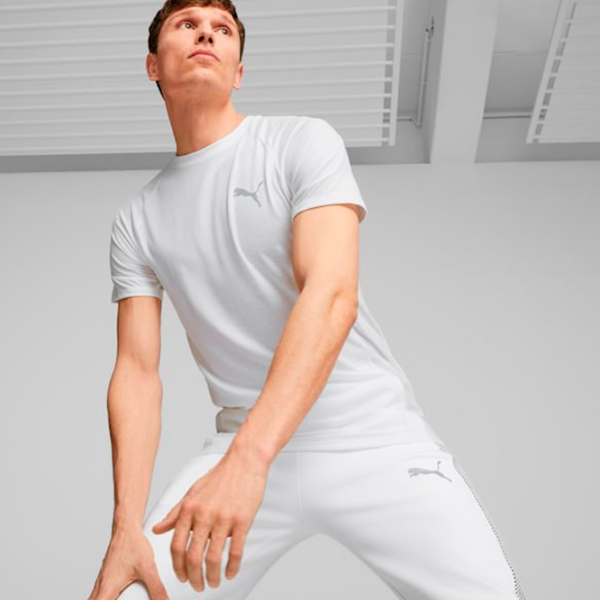 Tricou pentru bărbați Puma Evostripe Tee 65% poliester , 35% viscoză/ White photo 3
