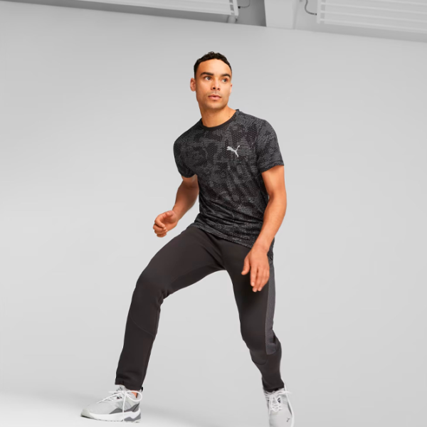 Tricou pentru bărbați Puma Evostripe Aop Tee 65% poliester , 35% viscoză/ Black photo 5