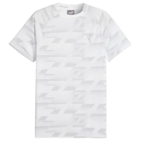 Tricou pentru bărbați Puma Evostripe Aop Tee 65% poliester , 35% viscoză/ White photo 2