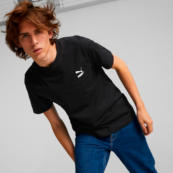 Футболка для мужчин Puma Classics Small Logo Tee 100% хлопок/ Черный photo 3
