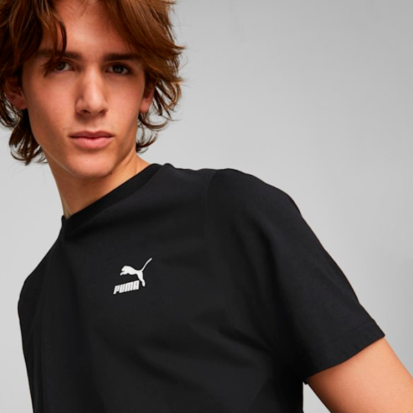 Футболка для мужчин Puma Classics Small Logo Tee 100% хлопок/ Черный photo 5