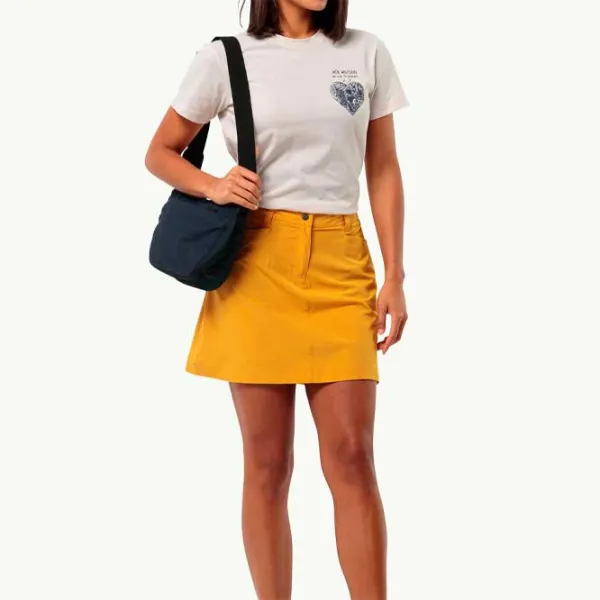 Tricou pentru femei Jack Wolfskin Discover Heart T W 100% bumbac/ White photo 4