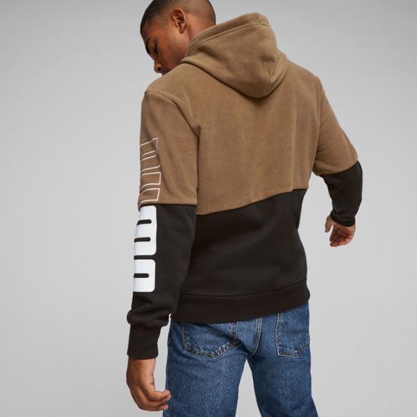 Hanorac pentru bărbați Puma Power Winterized Hoodie Fl Drept/ Brown photo 4