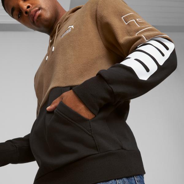 Hanorac pentru bărbați Puma Power Winterized Hoodie Fl Drept/ Brown photo 6